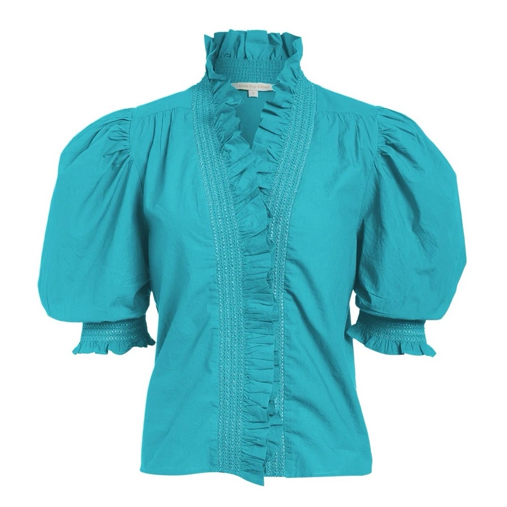 Zuri Top in Aqua